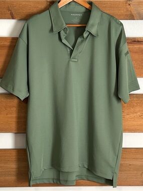 Propper Men's Collard Polo Sage Green Vented Underarms Classic 3-Button Size L